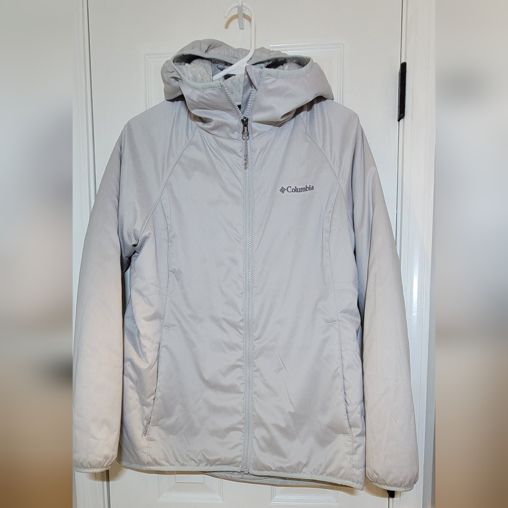 Columbia Bugaboo Fleece M Gray Hooded Womens Jacket Coat